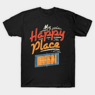 My Happy Place Tennis Center Court T-Shirt T-Shirt